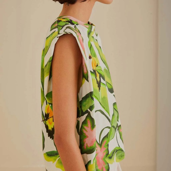 Farm Rio Palm Print Top - Picture 2 of 7